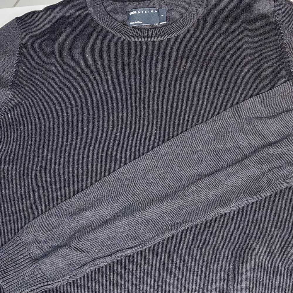 ASOS Design Men's Muscle Fit Black Wool Sweater